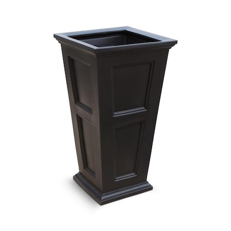 Lawnitator Fairfield Plastic Tall Planter - Black - 40 in. LA3090954